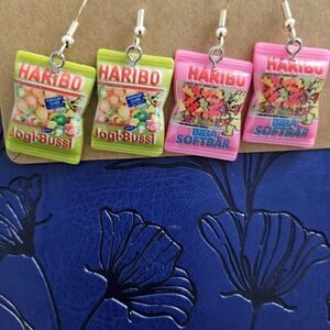 HARI Vibrant Pink and Green Candy Earrings